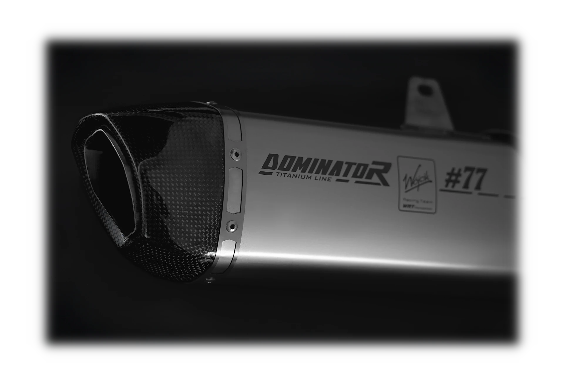 dominator exhaust titanium carbon fiber hp6 titanium line wójcik racing team